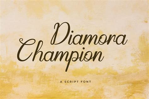 Diamora Champion Script Windows Font Free For Personal