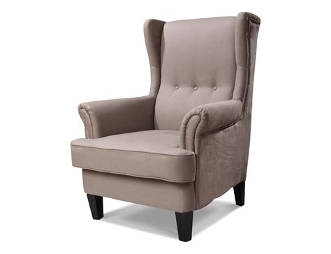 Decorative and charming leather upholstered wingback chair in walnut. Austin wingback chair upholstered in Natural Linen ...