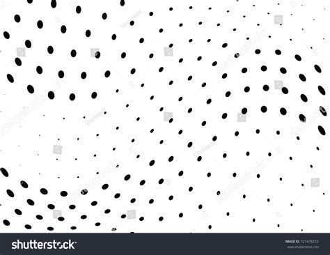 Abstract Halftone Wave Dotted Background Futuristic Stock Vector