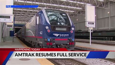 Amtrak Resumes Pre Pandemic Passenger Rail Schedule Monday Youtube