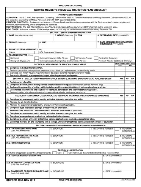 Dd2958 Fill Out And Sign Online Dochub