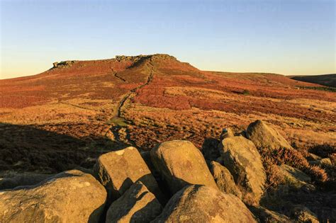 Higger Tor Autumn Sunrise Hathersage Moor From Carl Wark Hill Fort