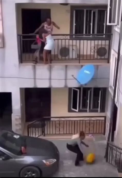 Please Forgive Me It S My First Time Side Chick Begs As Wife Forces Her To Jump Down Storey