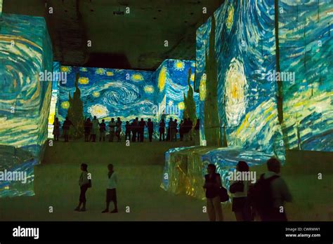 Massive Underground Van Gogh Art Show In The Bauxite Mine Caves Of Les