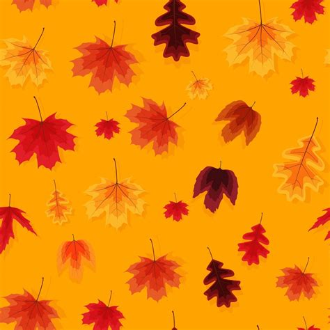 Autumn Leaves Seamless Pattern Background 2462815 Vector Art At Vecteezy