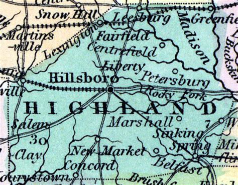 Highland County Ohio 1857 House Divided