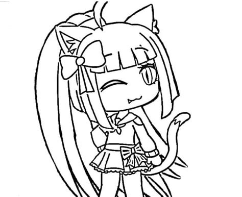 Anime Girl Gacha Life Coloring Page Download Print Or Color Online