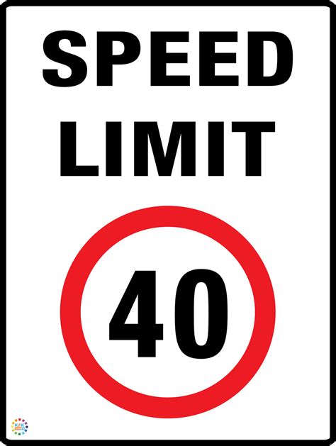 Speed Limit 40 Kph K2k Signs