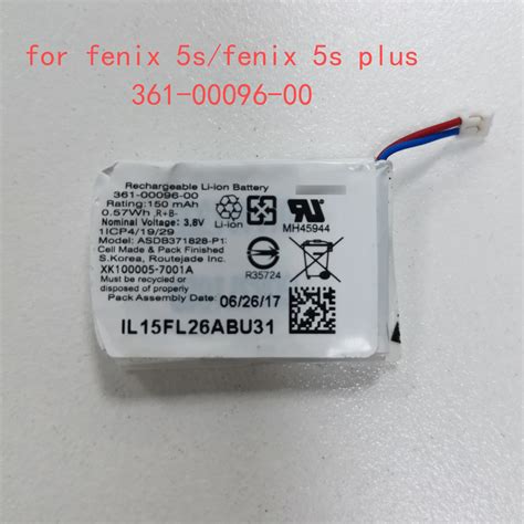 Li Ion Battery For Garmin Fenix 5s Lithium Battery Fenix 5s Plus