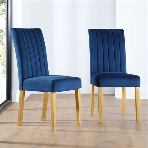 Get 5% in rewards with club o! Salisbury Blue Velvet Dining Chair (Oak Leg) | Furniture ...