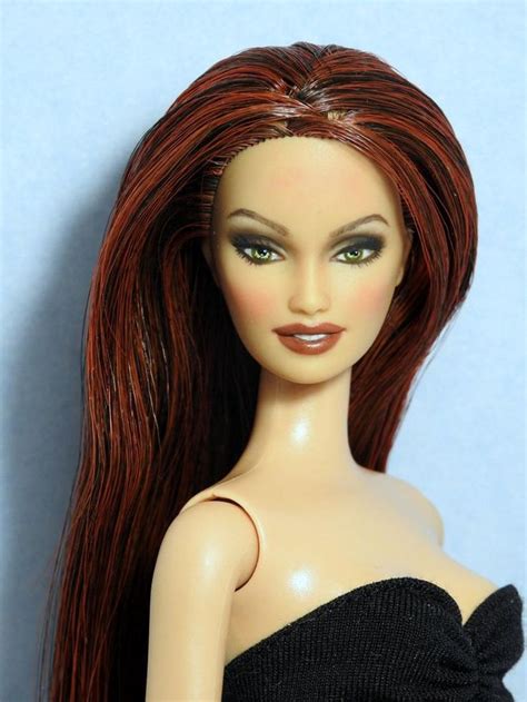 Barbie Doll Model Lara Repaint Reroot Ooak Custom Repainted By Etsy Barbie Dolls Doll Wigs