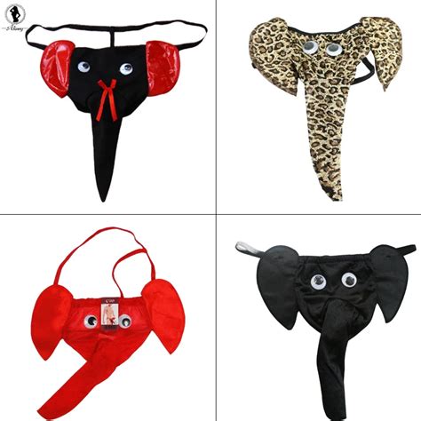 2018 Sexy Novelty 3 Colors Sexy Men Underwear Thong Elephant T Back