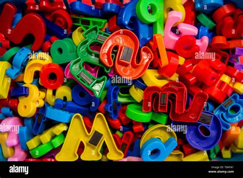 Colourful Magnetic Letters That You Might Put On A Fridge Or Notice