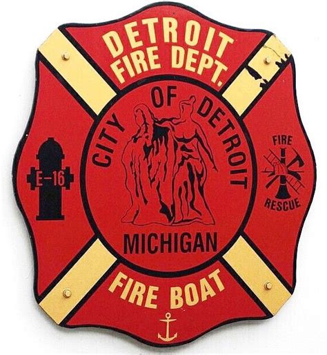 City Of Detroit Michigan Usa Fire Dept Fire Boat Patch