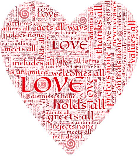 Clipart - Heart Love Typography png image