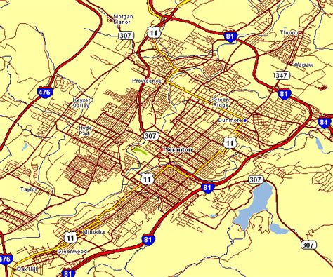 City Map Of Scranton