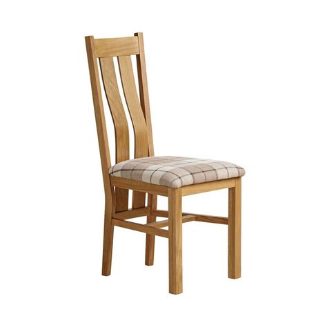 Solid Oak Dining Chair Fabric Pad Archipro Nz