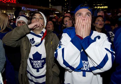 Maple Leafs Fans Stunned By Game 7 Collapse Loss To Boston Bruins Video Photos  Huffpost