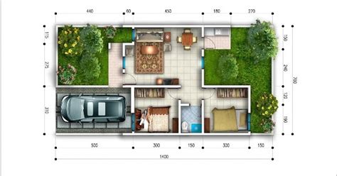 Desain interior dan eksterior minimalis sangat dibutuhkan untuk mempercantik bangunan. 30+ Gambar Macam Denah Rumah Type 45 Minimalis Modern ...