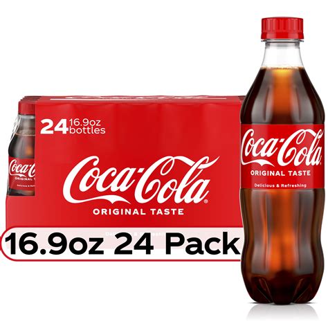 Coca Cola Original Soda Pop 169 Fluid Ounce 24 Pack Bottles
