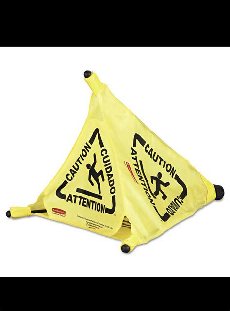 Rubbermaid Fg S Multilingual Caution Pop Up Safety Cone For Sale