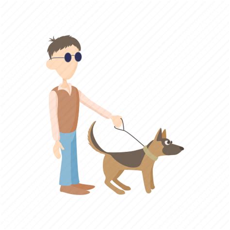 Animal Blind Disabled Dog Eye Guide Man Icon Download On Iconfinder