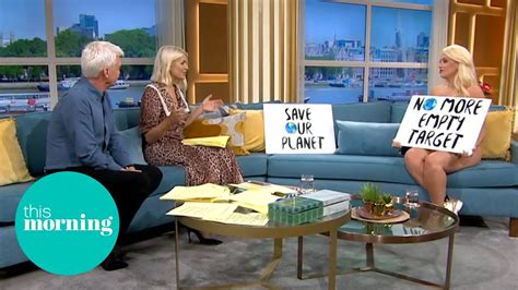 Phillip And Holly Meet The Woman Who Protests Topless To Save The Planet This Morning Youtube