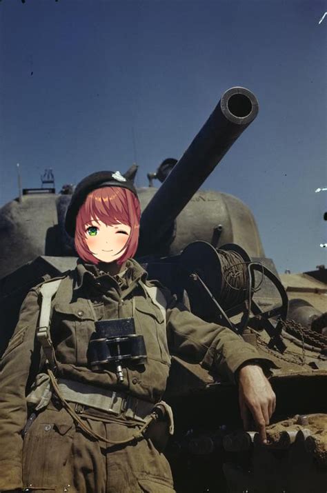 Monika The Commander Of The Tank Sherman Doki Doki In The Wwii