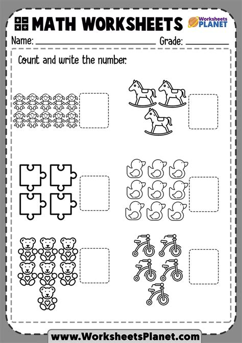 Counting Worksheets For Kindergarten Counting Math