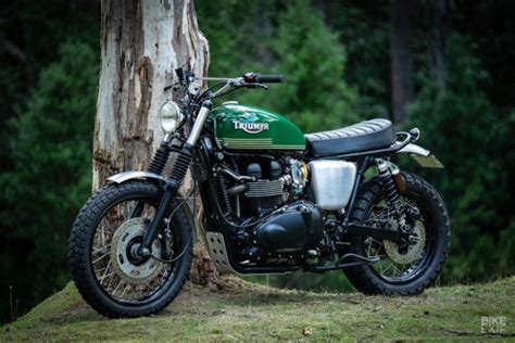 Mean And Green A Tasmanian Triumph Scrambler Custom Bike Exif