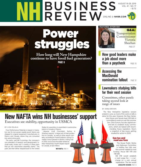 New Hampshire Business Review Aug 16 2019 Nh Business Review