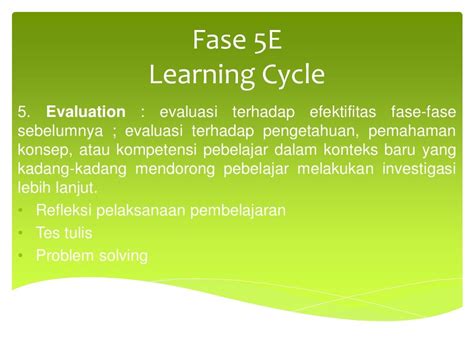 Model Pembelajaran Learning Cycle