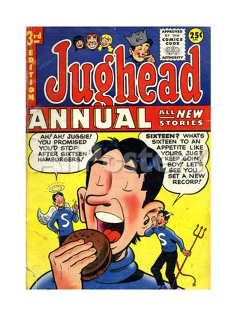 Archie Comics Retro Jughead Annual Comic Book Cover No3 Aged