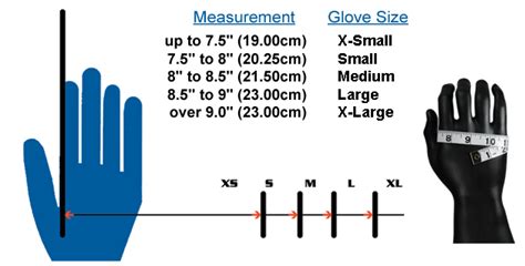 Measure around the hand at the fullest part (exclude thumb). Glove Sizing Chart - Water Ski Gloves