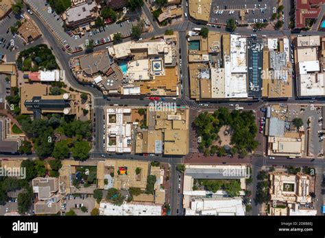 Aerial View Downtown Santa Fe New Mexico Usa Stock Photo Alamy