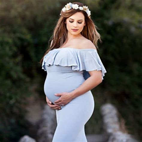 Smdppwdbb Maternity Dresses Maternity Photography Props Sexy Maxi Dress