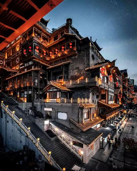 An Old City Centre In Chongqing Building On Hills Facing The Yangtze