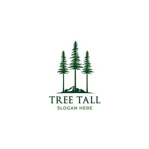Tall Skinny Pine Tree Logo 12597309 Png
