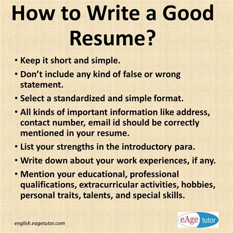 This guide will teach you exactly how to write a resume thats proven to. How to write a good resume for the first time? ‪#‎resume‬ ‪#‎writing‬ english.eagetutor.com