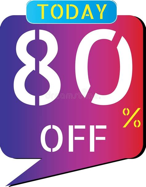 80 Off Sale Discount Banner Discount Offer Price Tag Special Offer