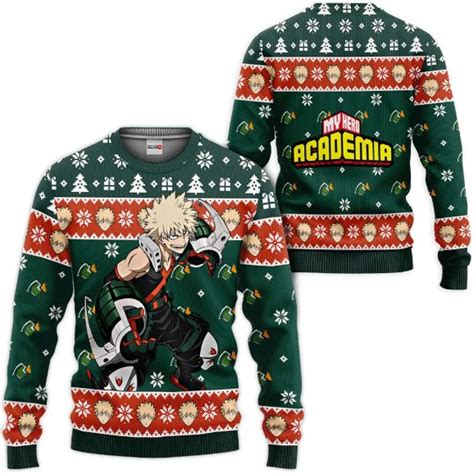 My Hero Academia Katsuki Bakugo Anime Ugly Christmas Knitted Sweater