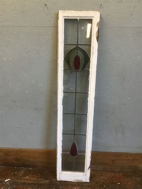 Long Slim Stained Glass Window Authentic Reclamation