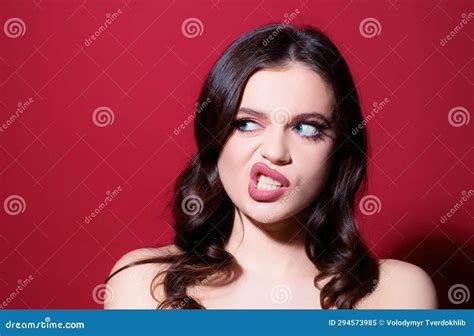 Upset Girl Screaming Hate Rage Pensive Woman Feeling Furious Mad And Crazy Stress Stock