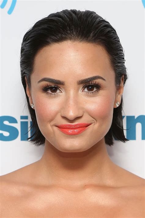 Demi Lovato S Slicked Back Strands How To Do Updos For Bobs And Short Hair Cuts Popsugar