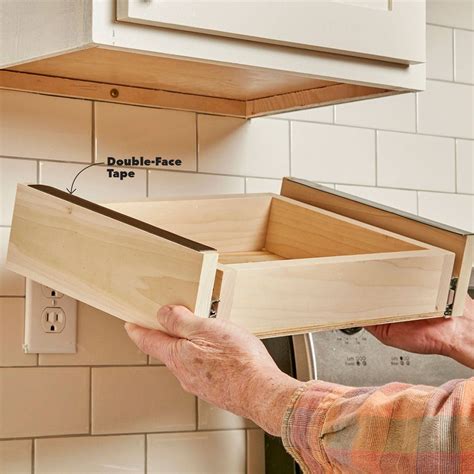 Place Under Cabinet Drawer Assembly On Cabinet Under Cabinet Drawers