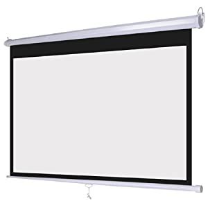 Locate the screen in a position best viewed by the audience. Amazon.com: Manual Pull Down White Projection Screen Wall ...