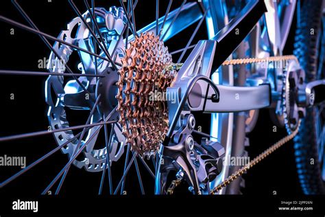 Detail Of Gears And Chain Of A Mountain Bike Selective Focus3d Render