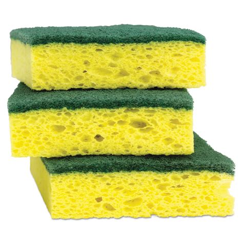 Schorin Company Green And Yellow Cellulose Scrub Sponge 6 25 X3 25 Schorin Company
