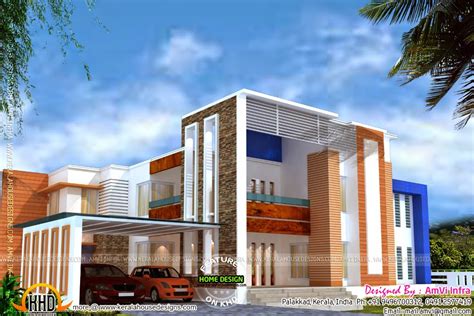 Luxury House Floor Plan And Elevation Kerala Home Design And Floor