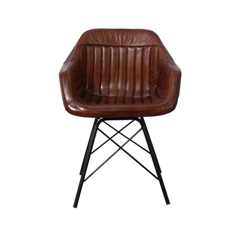 Check spelling or type a new query. Retro Leather Bucket Dining Chairs * Cowhide Brown & Black